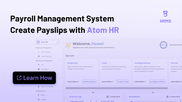 Payroll Management System: Create Payslips with Atom HR