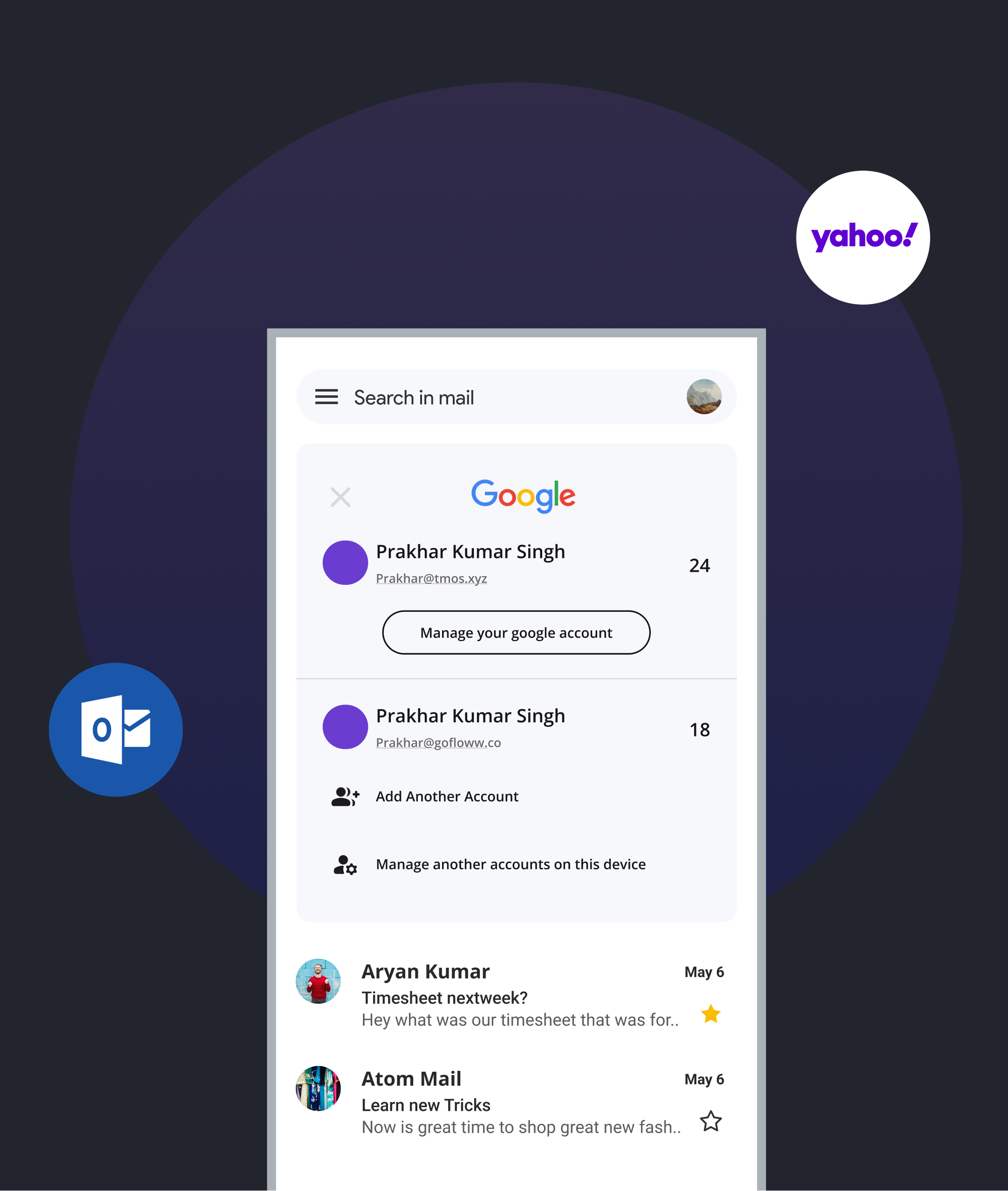  Atom Mail software dashboard displaying key metrics and tools for effective business management and communication.