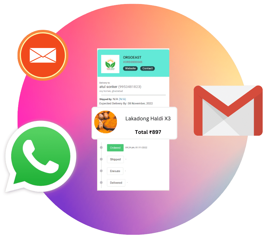 Share tracking link on WhatsApp, Mail, etc | Customize your branded tracking link